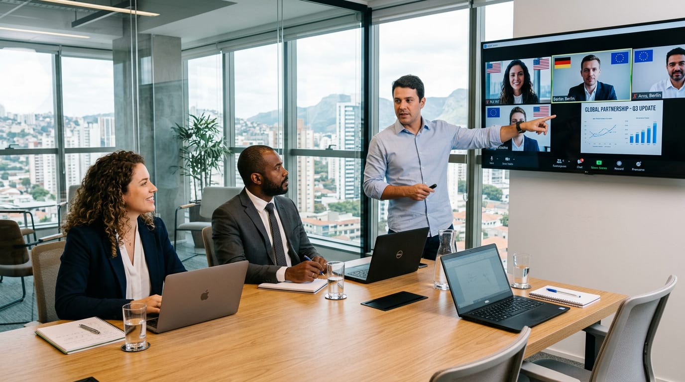 Reunião corporativa em inglês